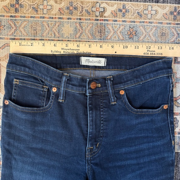 Madewell 9” High Rise Skinny Jeans Dark Wash Women’s Size 28 Inseam 28” - Picture 12 of 14